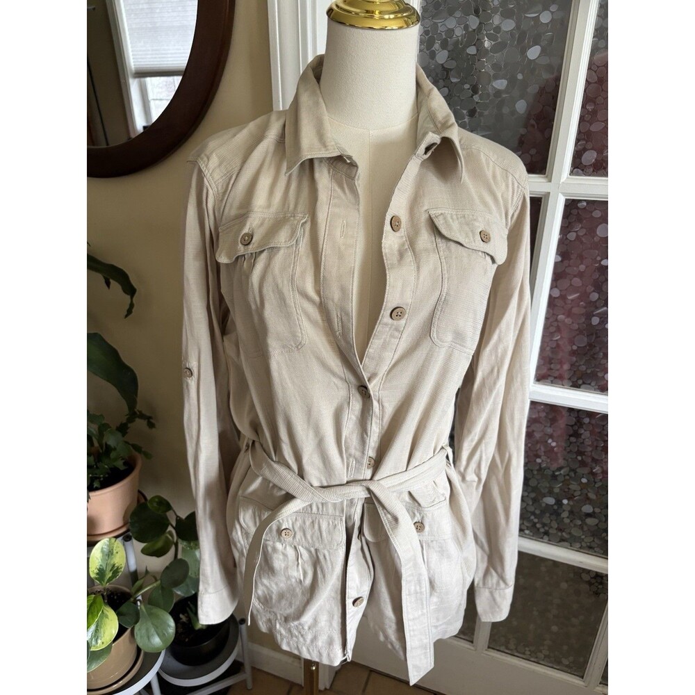 Royal Robbins Belted Jacket Sz L Safari Utility